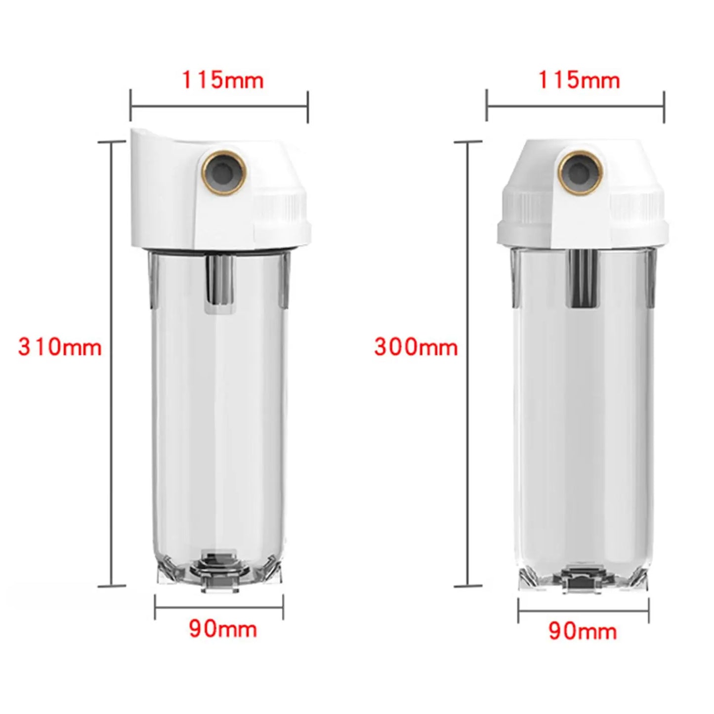 10-Inch (25 cm) Transparent PET Proof Bottle Water Filter Replacement Cartridge for Kitchen Water Purifiers