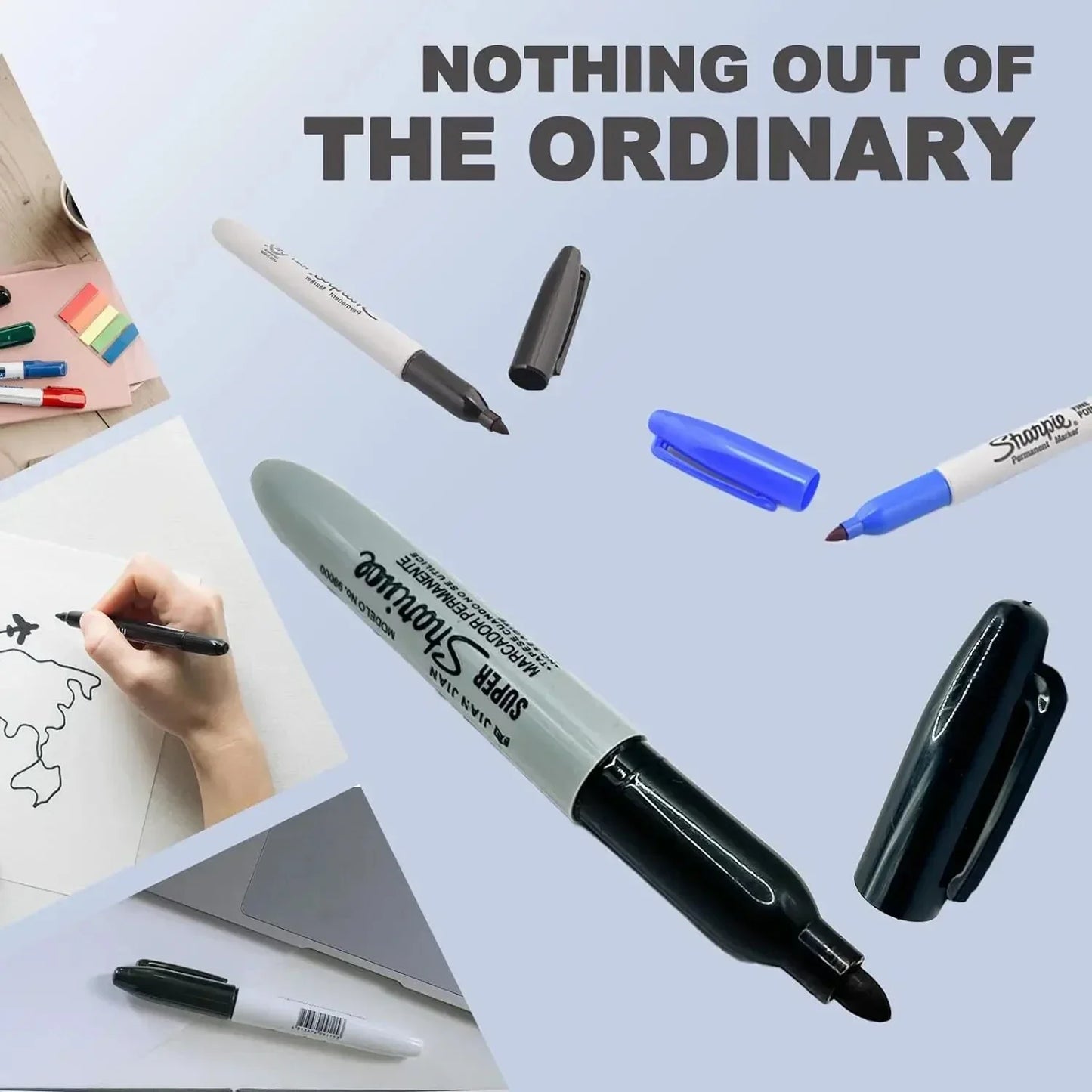 Hidden Compartment Marker Pen Diversion Safe, Discreet Storage for Cash & Jewelry — 14.5 × 1.5 × 1 cm (5.7 × 0.6 × 0.4 in)