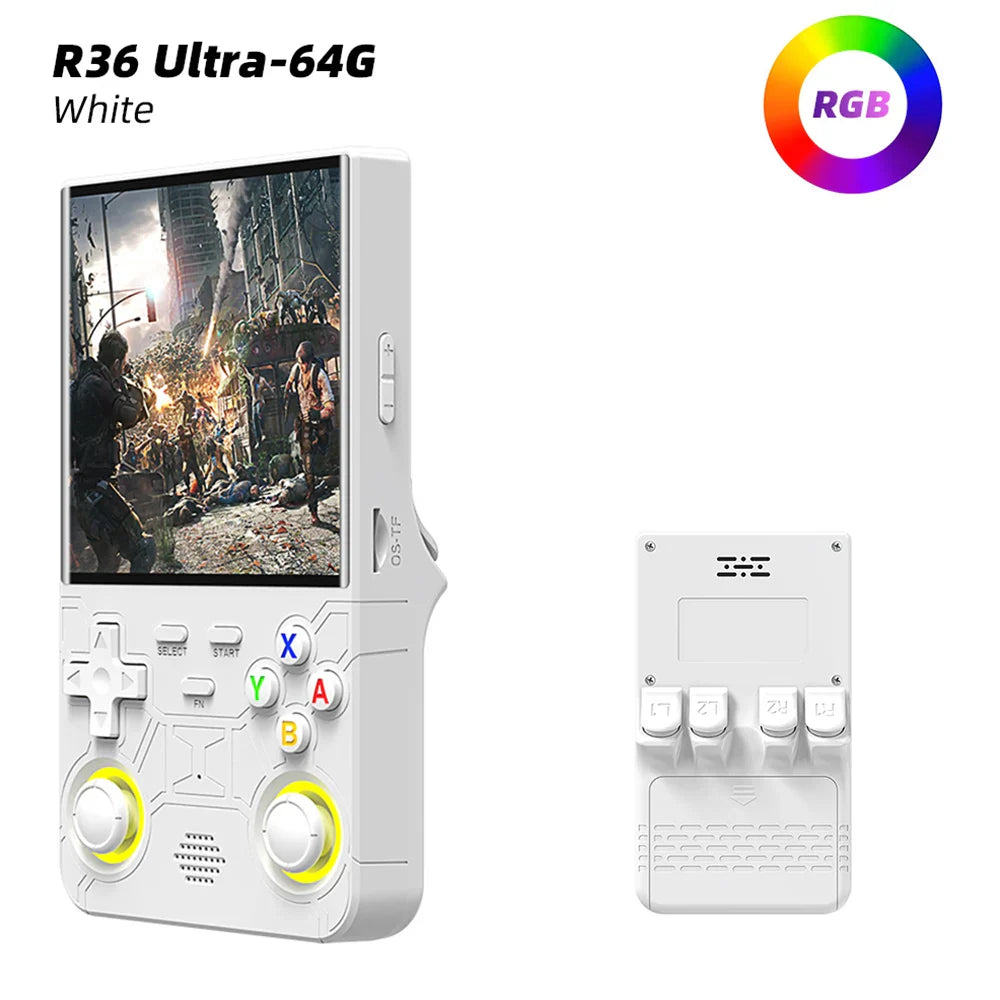 Portable Handheld Game Console 4.0-inch (10.16 cm) IPS 720×720, 3500mAh, WiFi, RGB Lighting, Dual Joysticks, 20,000 Games, External Controller Support