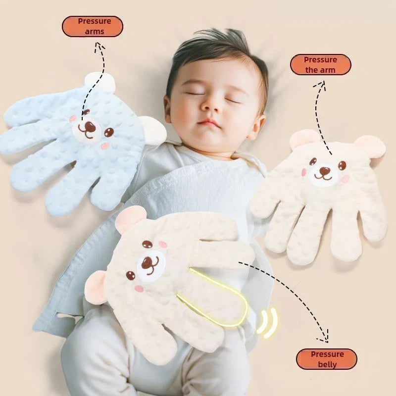 Baby Palm Sleep Pillow – Newborn & Toddler Calming Sleep Aid with Remote Control, 9.4 x 9.1 in (24 x 23 cm)