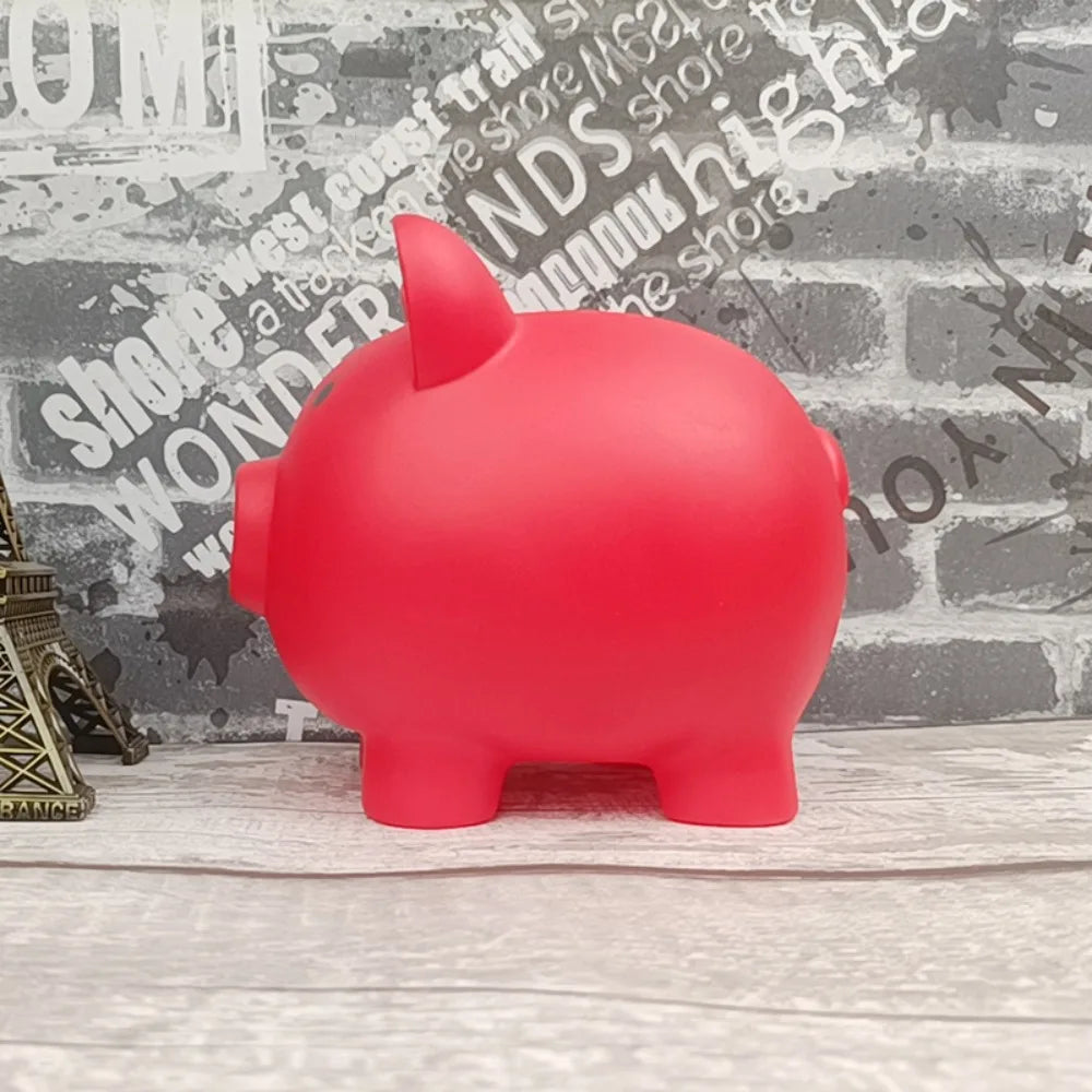 Cute Cartoon Pig Piggy Bank - Kids Coin Bank Money Saving Box (3.5 in / 9 cm)
