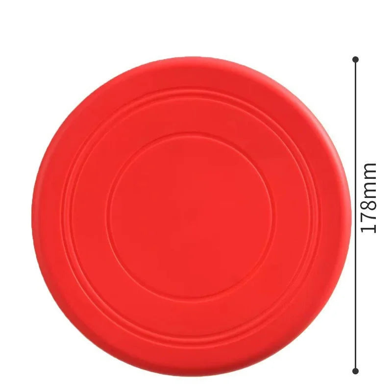 7-Color Silicone Flying Saucer Pet Toy - Chew-Resistant Flying Disc for Dogs & Cats, Interactive Puppy Training & Fetch