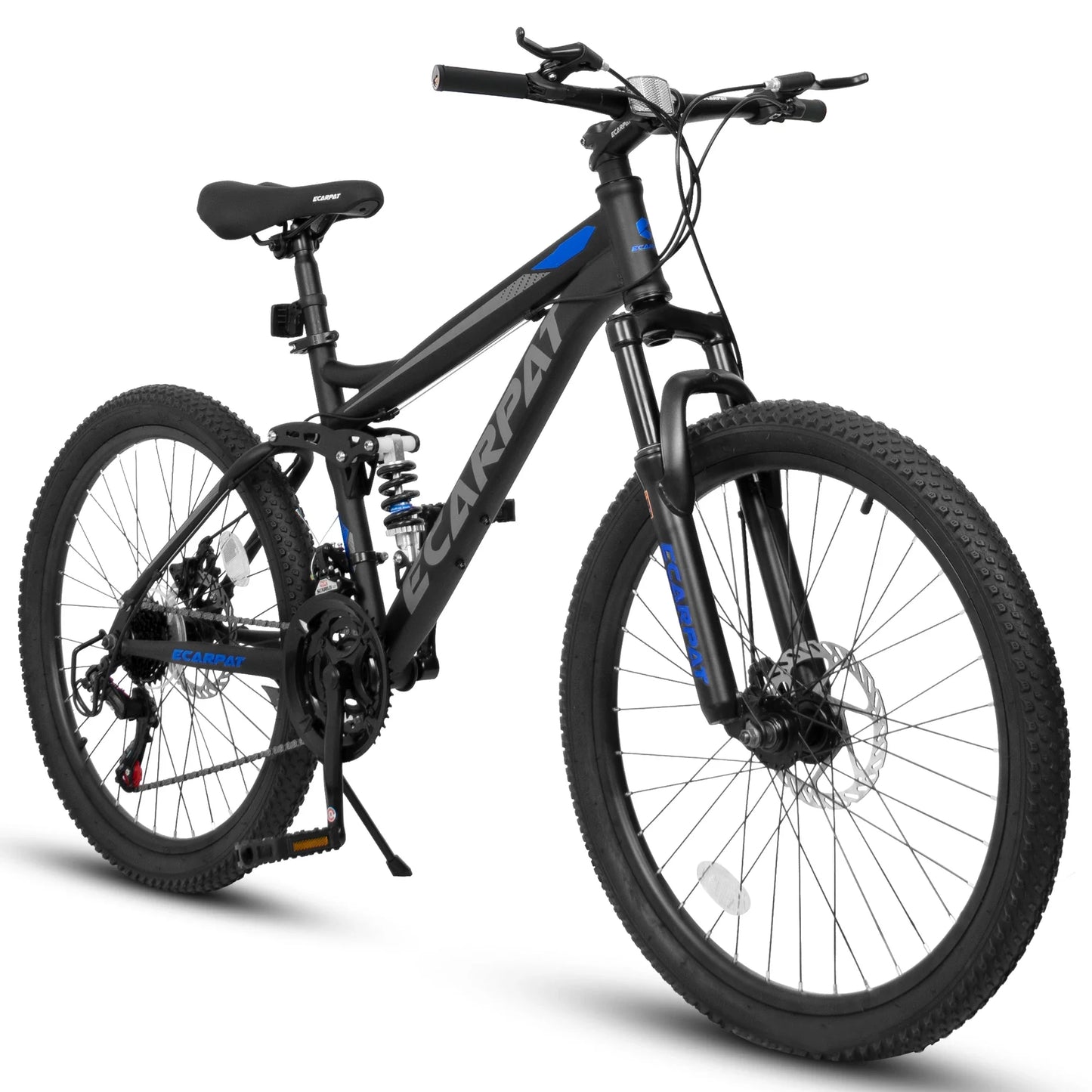 Dual Full-Suspension Mountain Bike 24/26/27.5-Inch (61/66/69.9 cm) 21-Speed Disc Brakes Unisex
