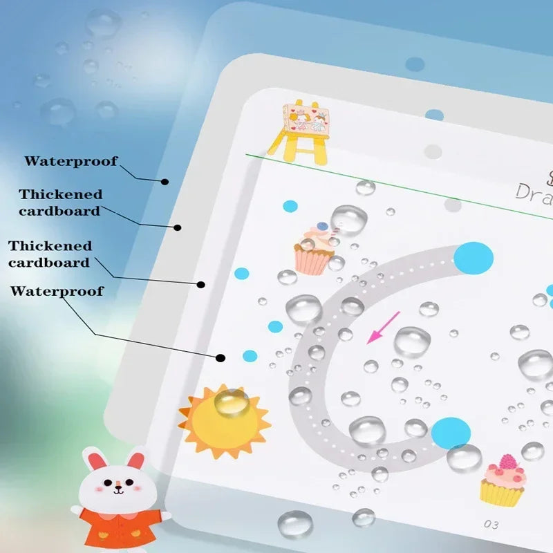Reusable Tracing Workbook for Kids – Montessori Pen Control & Pre-Writing Practice Copybook