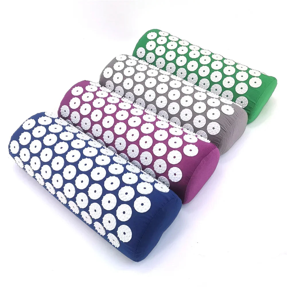 Acupressure Spike Mat & Pillow Set – 26 x 16 x 0.8 in (66 x 40 x 2 cm) Back & Neck Pain Relief Massage