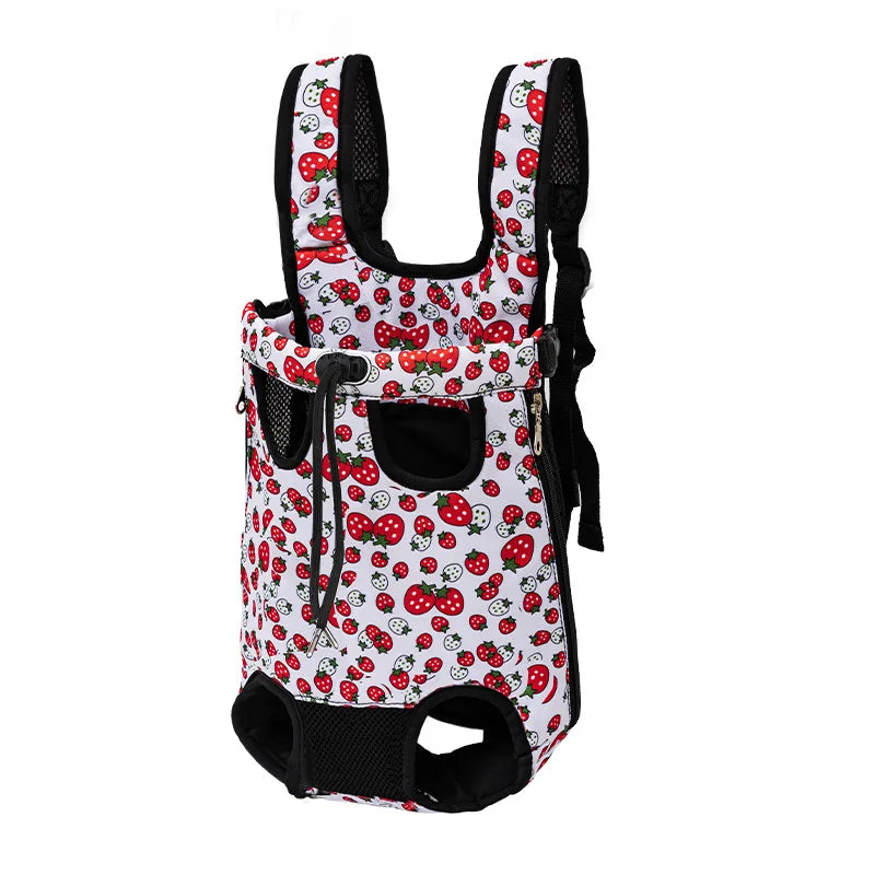 Adjustable Double-Shoulder Pet Carrier Backpack – Breathable Cat & Small Dog Travel Bag, Hands-Free Hiking Carrier