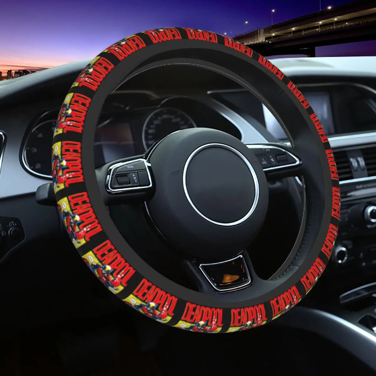 Kawaii Manga Steering Wheel Cover Soft Universal Fit 37-38 cm (14.5-15 in) Car Protector