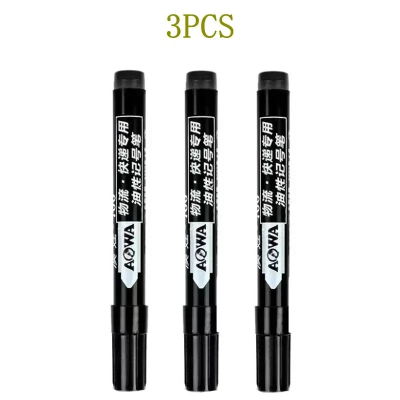 Permanent Paint Marker Pens – Waterproof Black Oil-Based Quick-Dry Markers for Tires & Oily Surfaces (3/9 Pack)