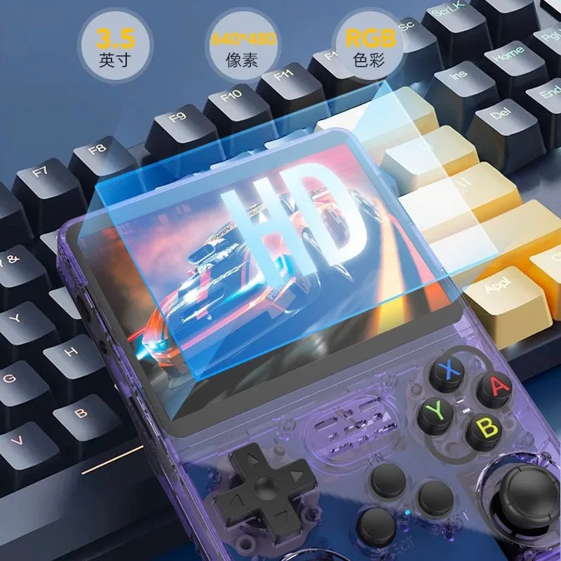 Retro Handheld Game Console 3.5-inch (8.9 cm) IPS Screen Portable Linux Video Player - 64GB/128GB, 15,000 Games