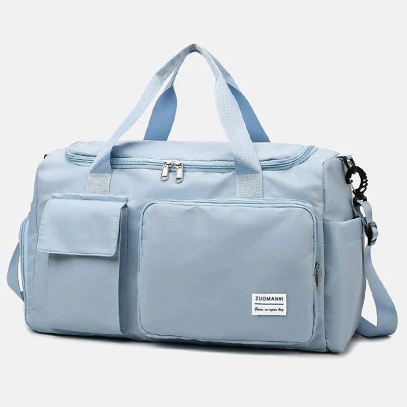 Carry-On Weekender Duffel Bag 35L – Travel Overnight Bag with Shoe Compartment and Wet/Dry Pocket for Women