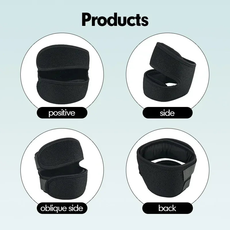 1-Pack Pressurized Knee Wrap Sleeve Elastic Knee Support Brace with Protective Pad for Basketball Tennis Cycling