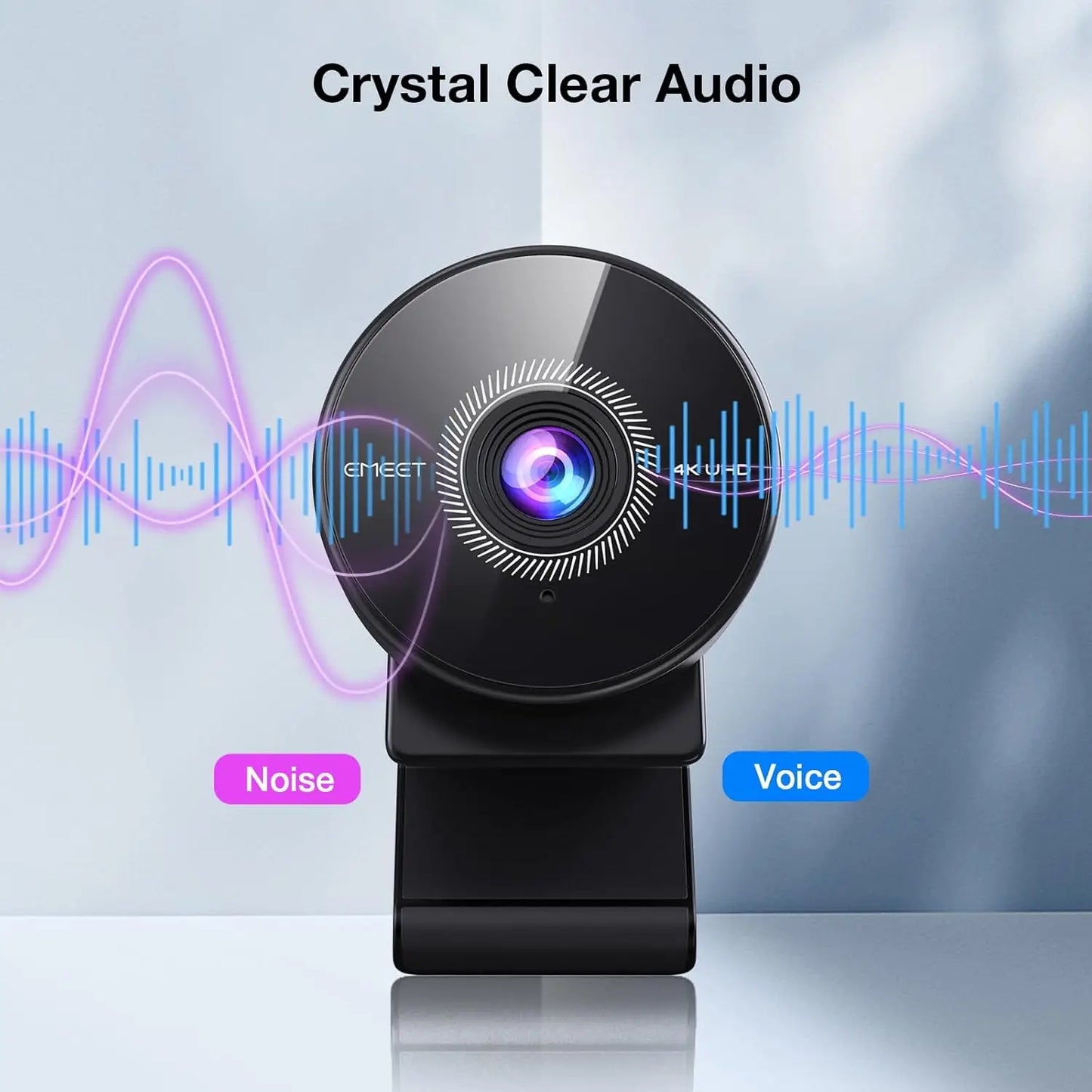 4K UHD USB Webcam with Built-In Microphone — 1080P/60fps HD Mini Camera for PC, Laptop & Desktop