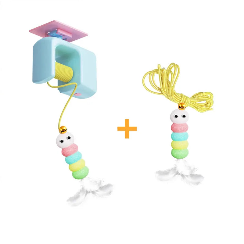 Rechargeable Interactive Hanging Door Cat Toy, Automatic Flying Bird for Cat Hunting & Stress Relief