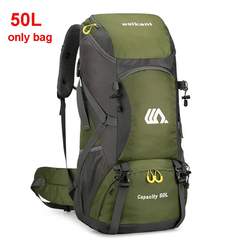 50L Waterproof Hiking Backpack for Men & Women Travel Camping Climbing Rucksack