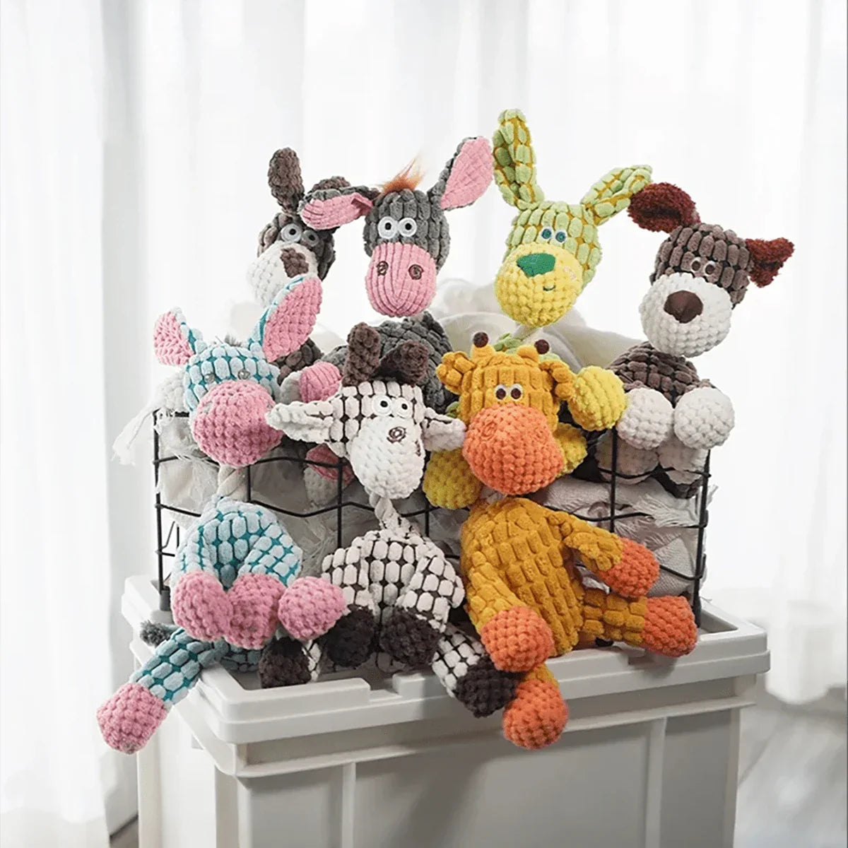 Donkey Plush Dog Toy with Squeaker – Interactive Chew & Fetch Toy for Small & Medium Dogs, 8.7–10.0 in (22–25.5 cm)