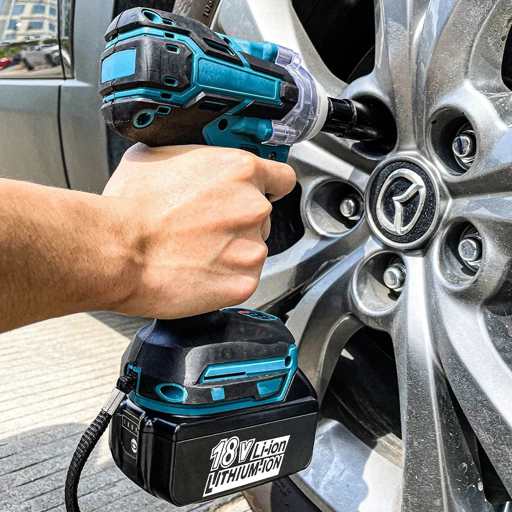 2-in-1 Brushless Cordless Impact Wrench 1/2-Inch Drive with LED Light — 520 N·m Max Torque, Compatible with 18V Batteries
