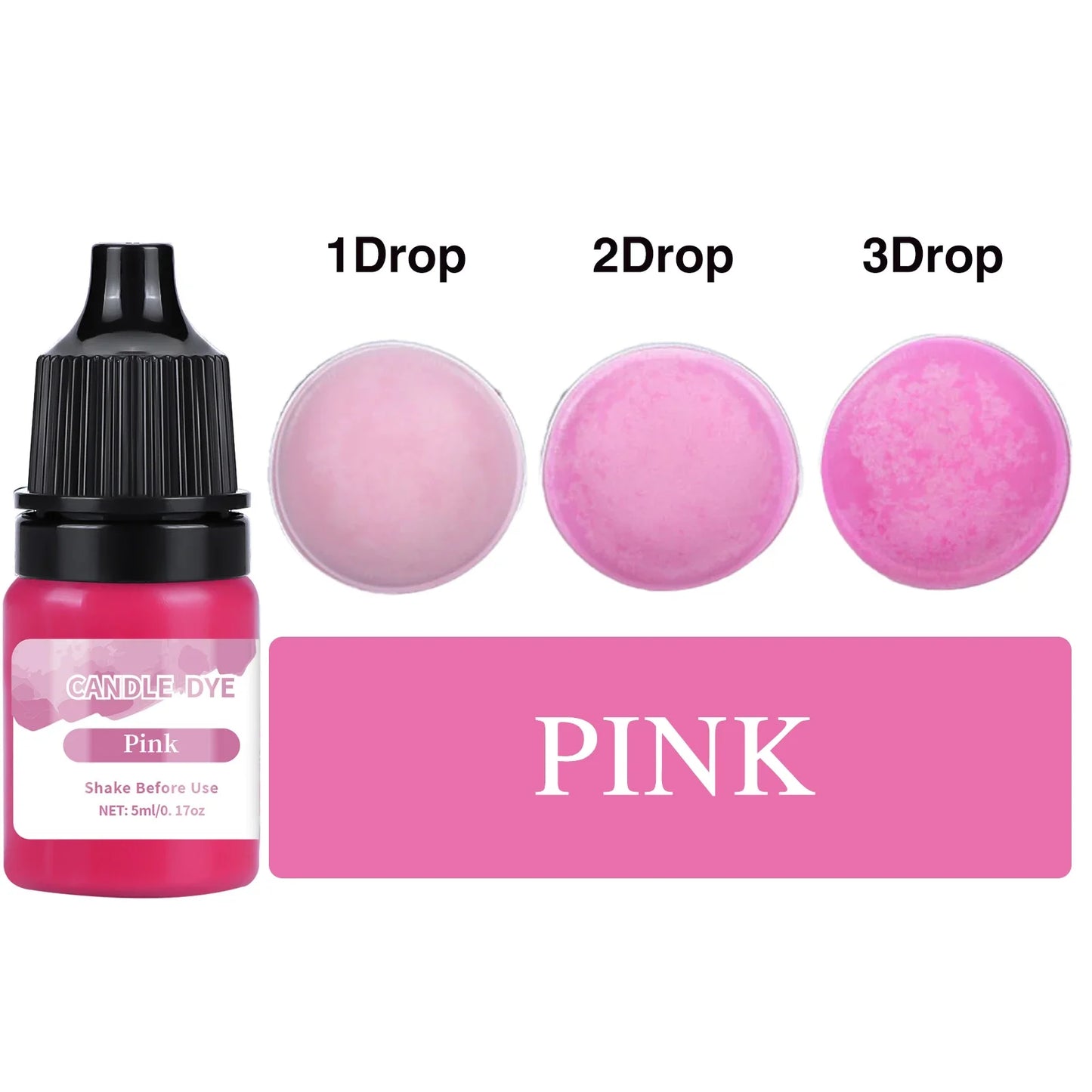 5ml (0.17 fl oz) Candle Dye Liquid Colorant – Non-Toxic High-Concentration Pigment for Soy Wax, Soap & Candle Making