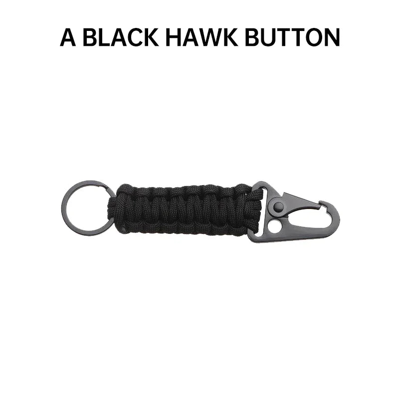 Paracord Survival Bracelet Keychain Handwoven Wrist Strap for Hiking and Camping Backpack - 1 or 20 Pack