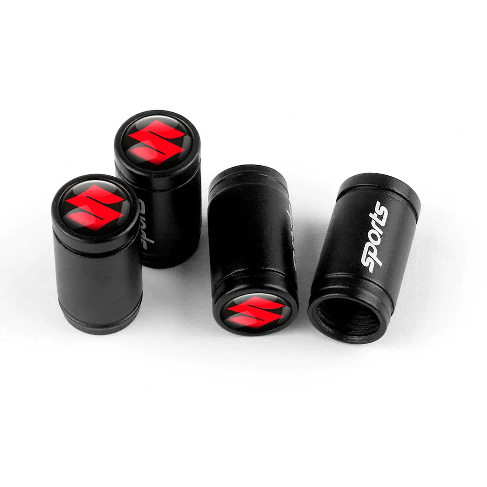 4-Pack Aluminum Tire Valve Stem Caps – Universal Metal Wheel Air Valve Covers