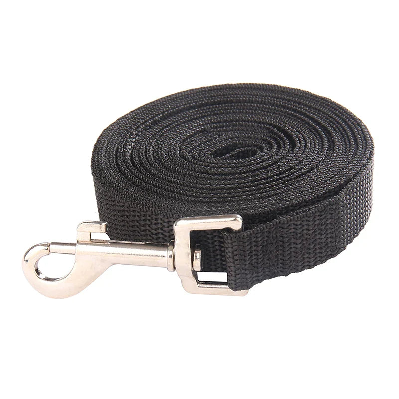 Long Nylon Dog Leash for Dogs & Cats – Strong Training Lead, Multiple Lengths 1.5m–50m (4.9–164 ft) for Walking, Hiking & Travel