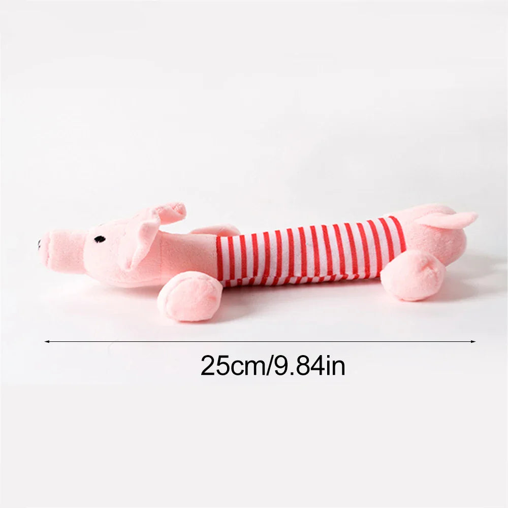 Plush Duck Squeaky Dog Toy with Chew Rope – Bite-Resistant Dental Cleaning Pet Toy
