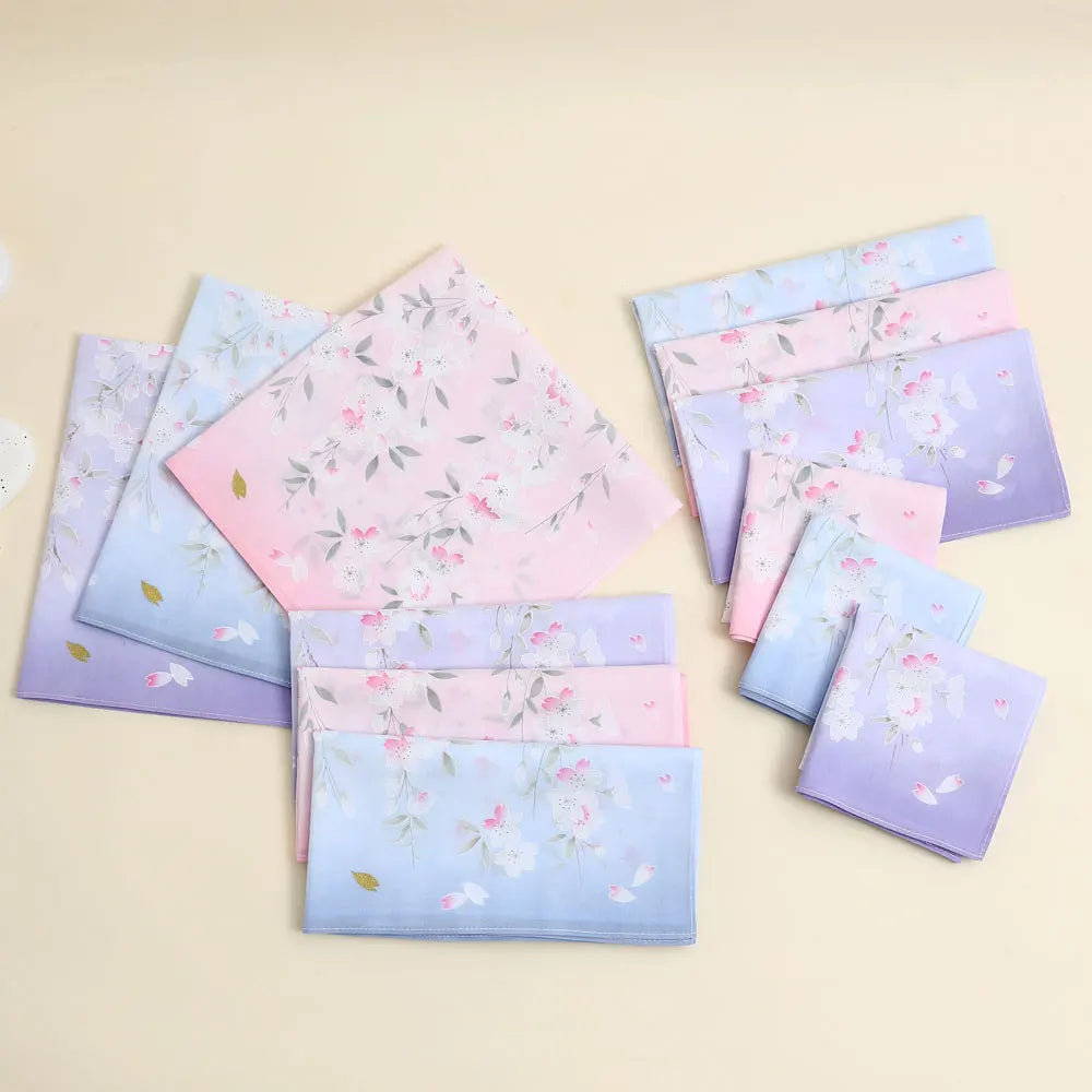3-Pack Pure Cotton Floral Women's Handkerchiefs - 17 x 17 in (43 x 43 cm) Absorbent Wedding Handkerchiefs for Bride and Mother