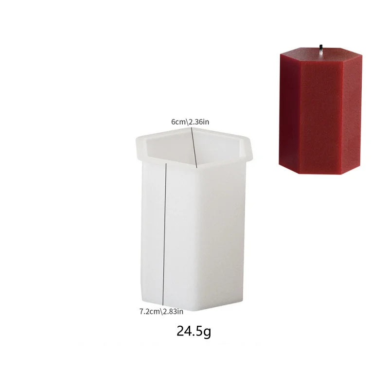 3D Geometric Silicone Cylinder Candle & Soap Mold for DIY Aromatherapy Home Decor
