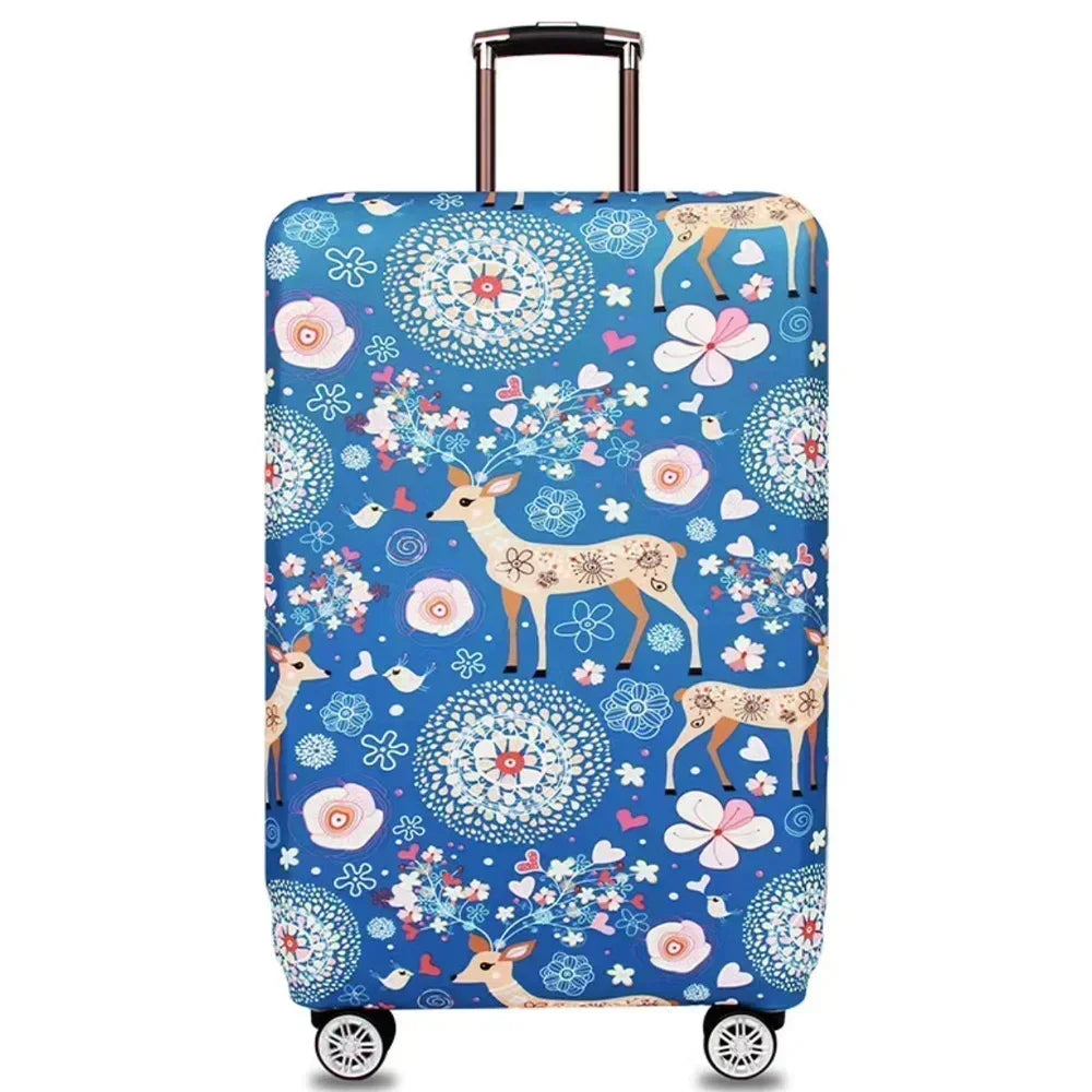 Washable Stretch Luggage Cover - Suitcase Protector for 18–32 Inch (45–81 cm) Suitcases | Geometric Print Travel Accessory