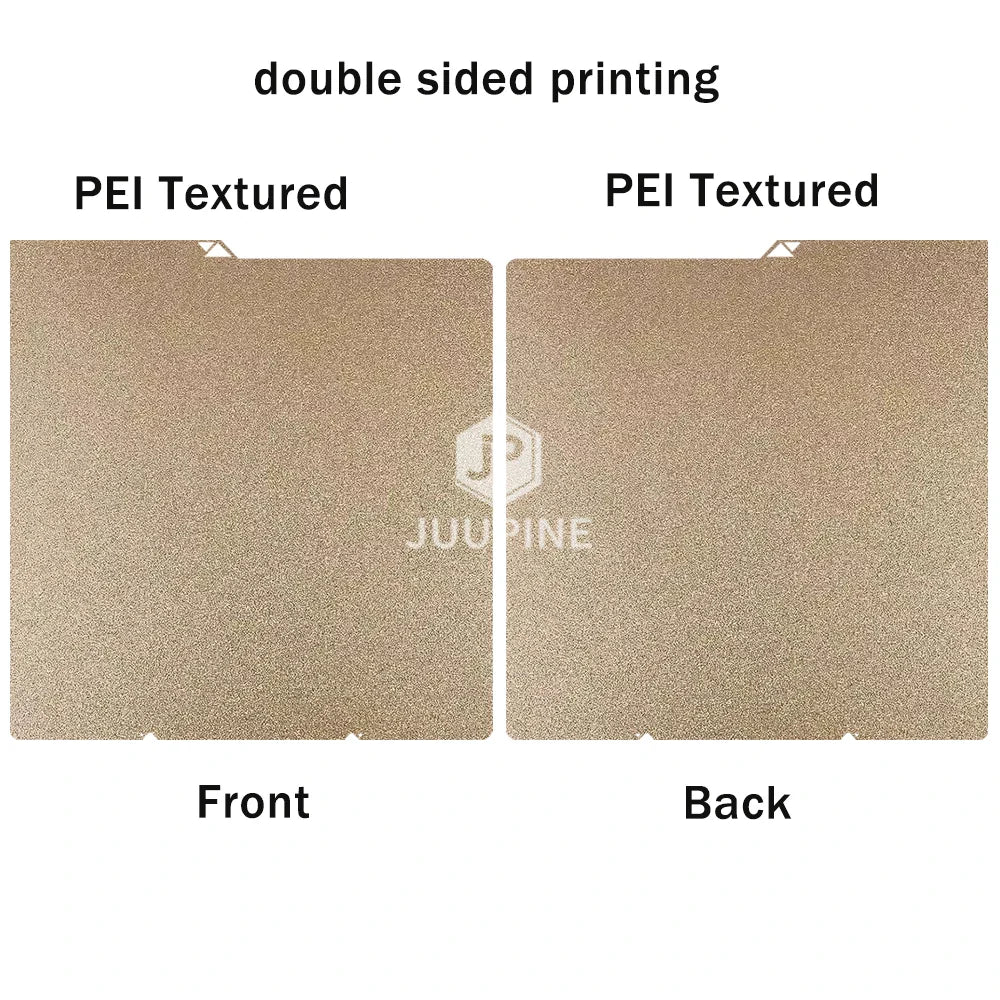 264 x 276 mm (10.4 x 10.9 in) Double-Sided PEI Spring Steel 3D Printer Build Plate – Textured Removable Heatbed