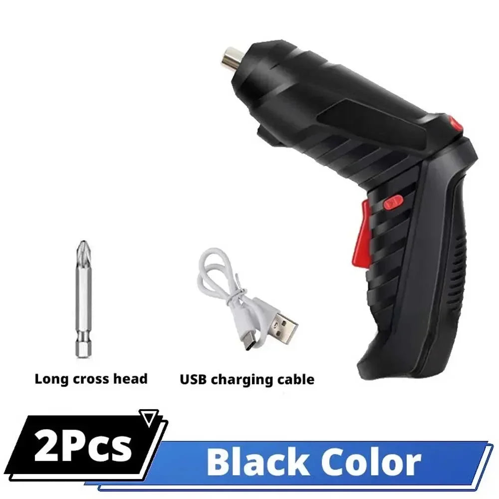 3.6V Cordless Electric Screwdriver Kit — 47-Piece Rechargeable Lithium Folding Drill Set