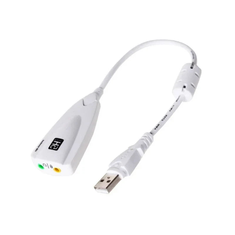 USB 7.1 External Sound Card for Gaming – Plug & Play Virtual Surround with Mic & Headphone Jack
