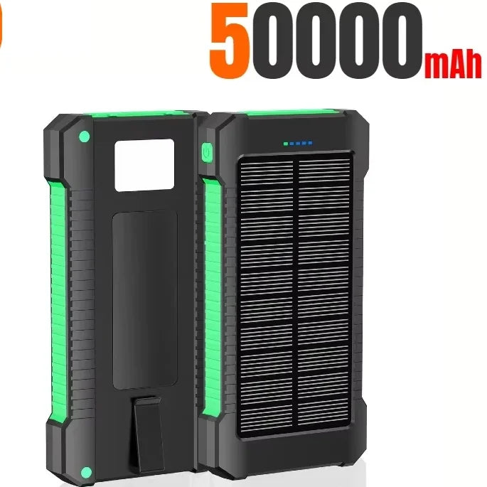 500000mAh Solar Power Bank Fast Charging Portable External Battery for iOS and Android Phones