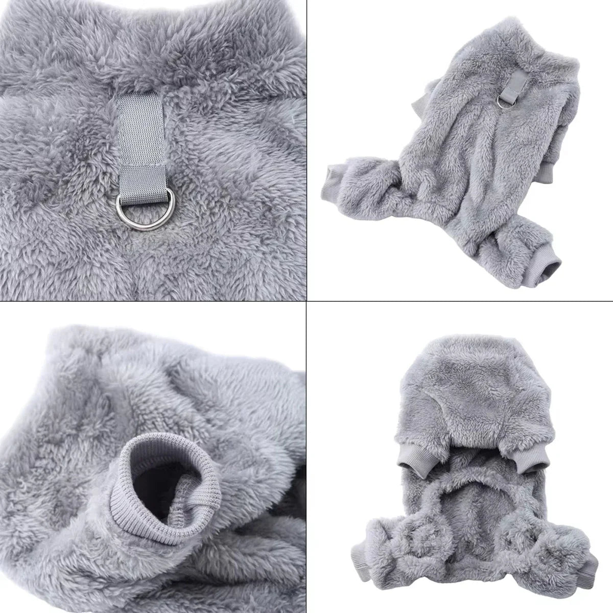 Warm Flannel Dog Jumpsuit XS-XL - Cozy Four-Leg Pet Coat for Small & Medium Dogs and Cats (Chihuahua, Yorkie)