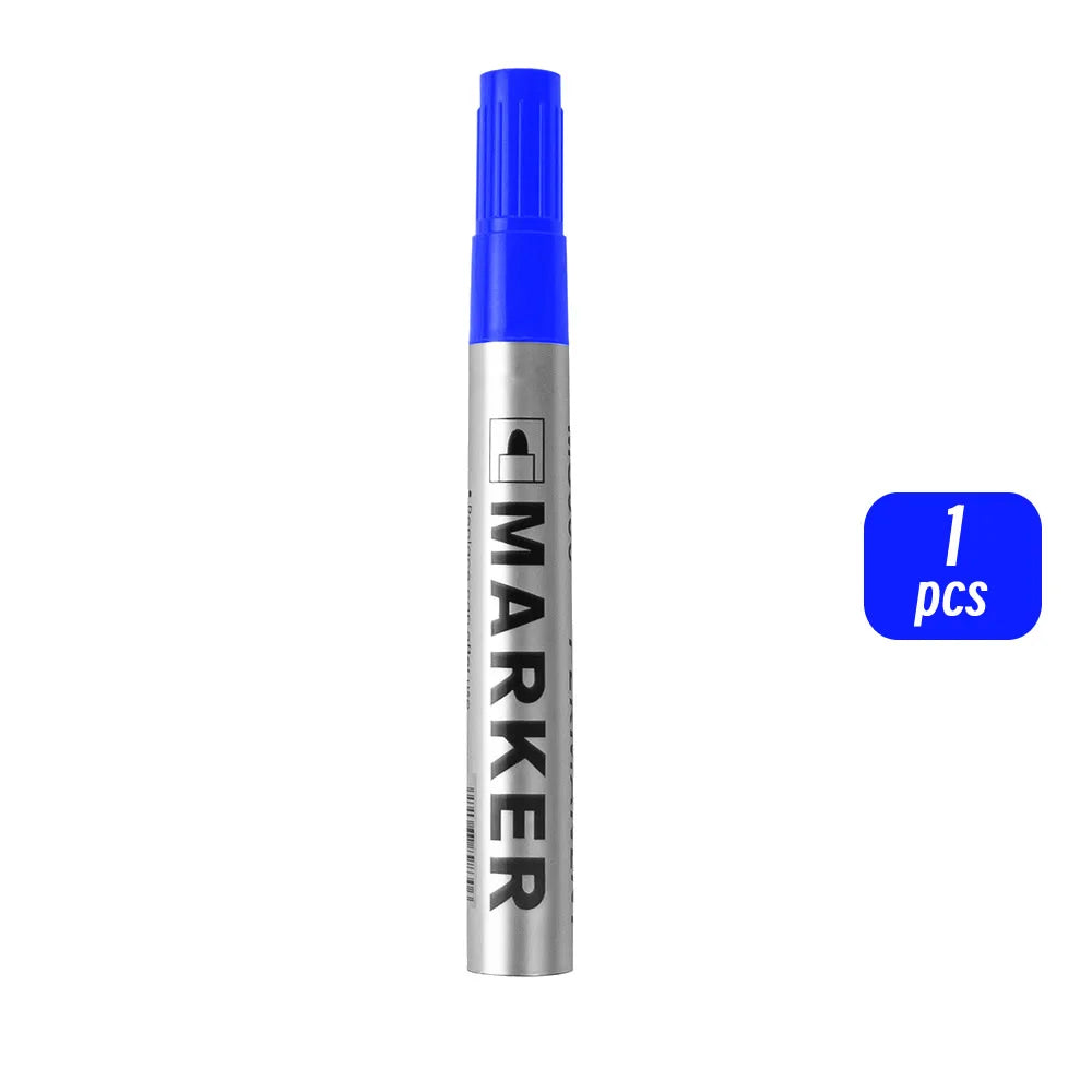 Waterproof Black Permanent Paint Marker - Quick-Dry Oil-Based Pen for Tires, Metal & Glass