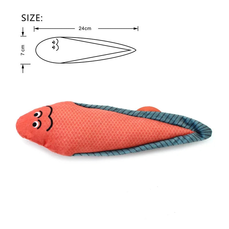 Catnip Plush Fish Toy - 3D Goldfish with Crinkle Sound for Cats & Kittens