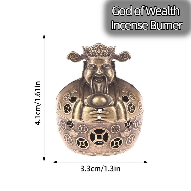 Antique Style Metal Incense Burner Lamp Candle Holder, Conical Aromatherapy Home Decor Gift