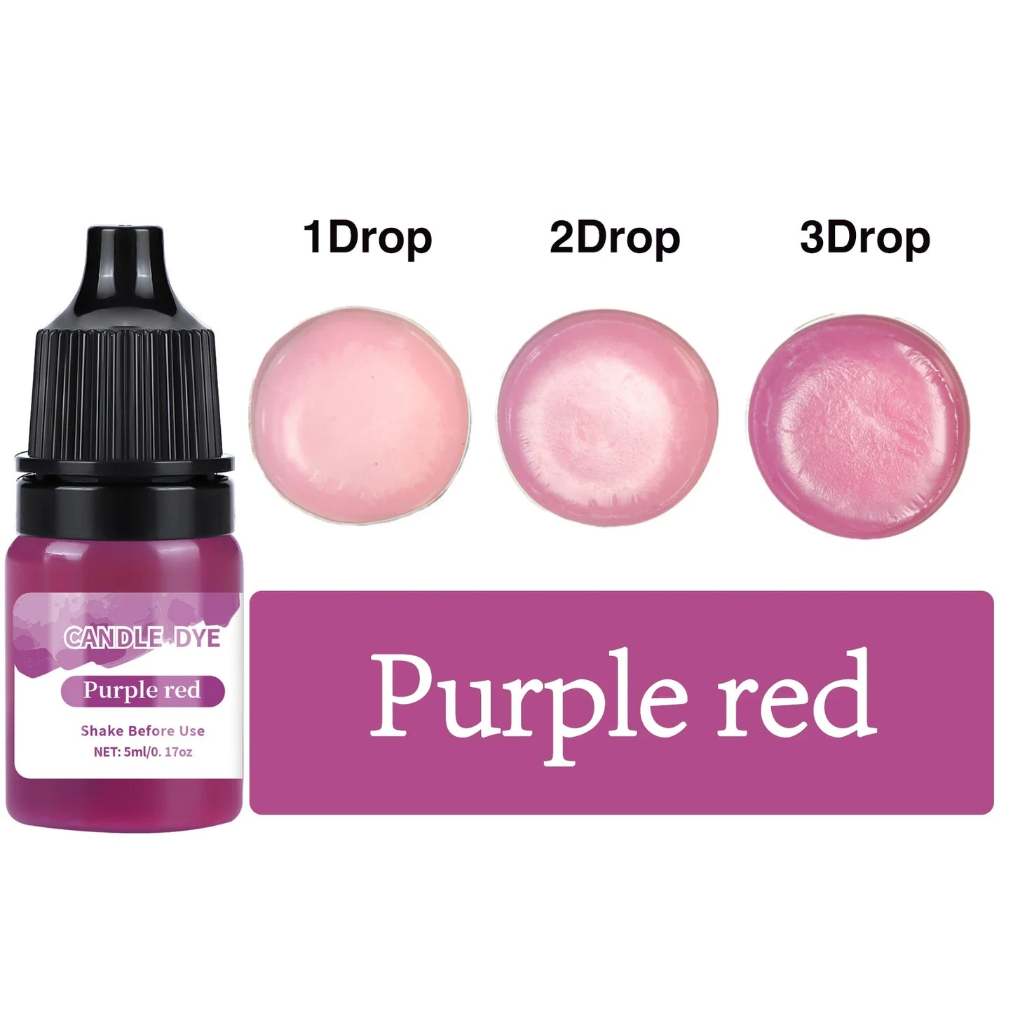 5ml (0.17 fl oz) Candle Dye Liquid Colorant – Non-Toxic High-Concentration Pigment for Soy Wax, Soap & Candle Making