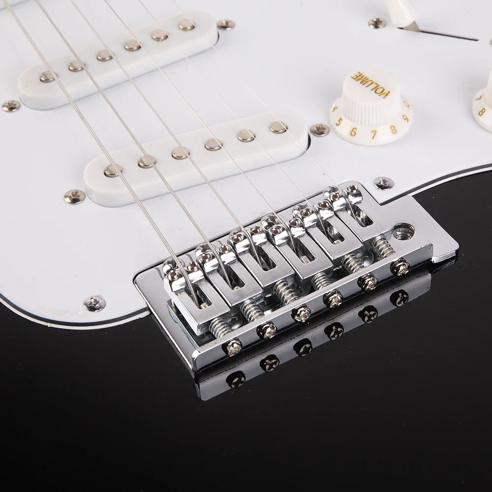 Rosewood Fingerboard Electric Guitar - 25.5" (648 mm) Scale, 22 Frets - Black/White