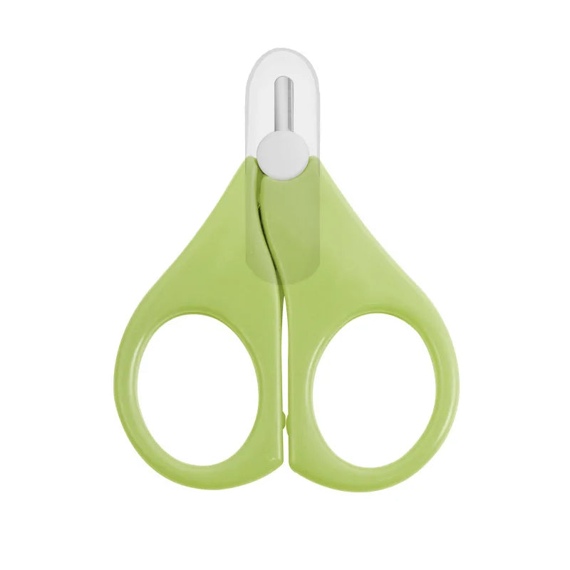 Baby Safety Nail Clippers & Scissors - Mini Stainless Steel Rounded Tip Trimmer for Newborns and Infants