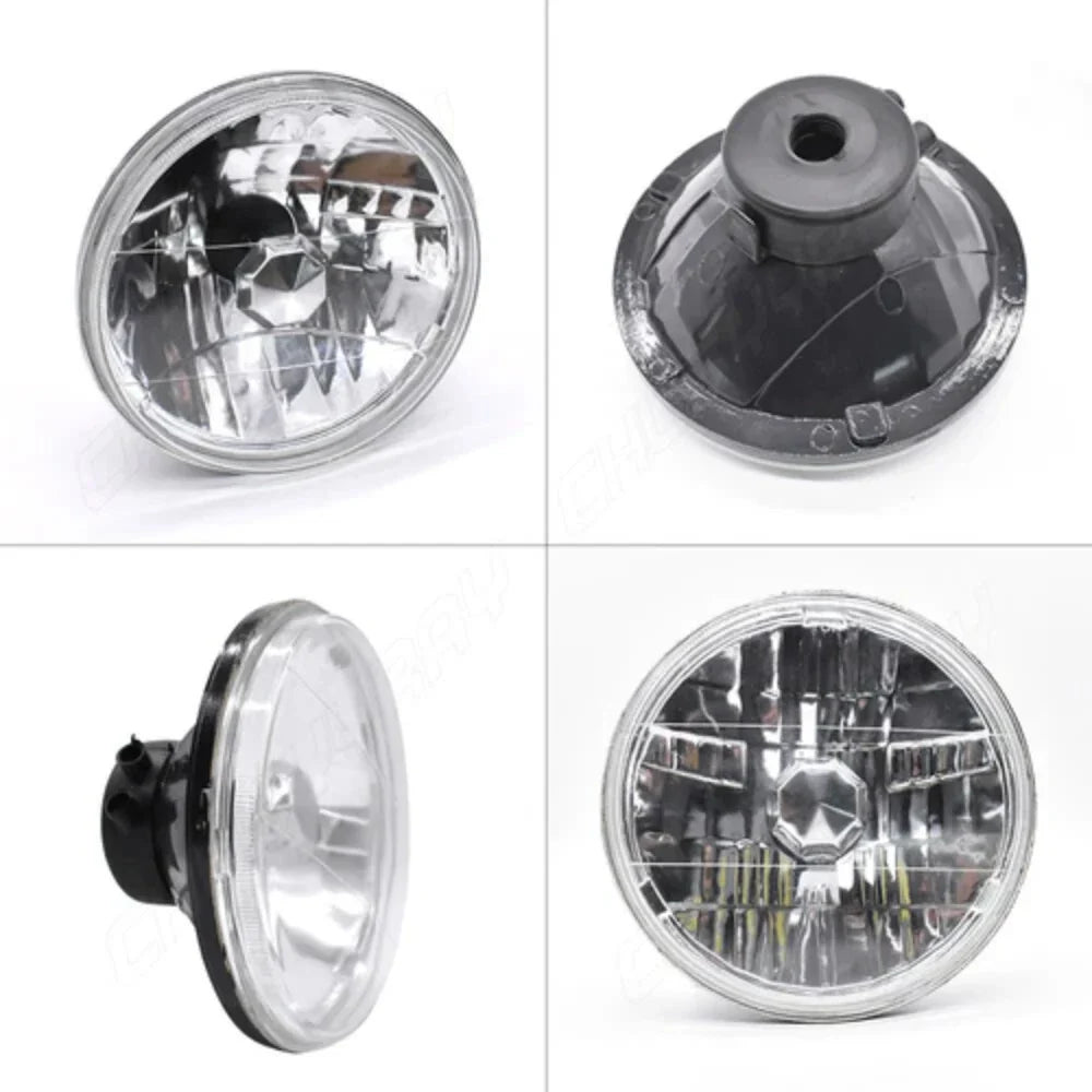 7-Inch (178 mm) Round LED Headlight Pair - 12V H4 6500K 20,000 lm Plug and Play