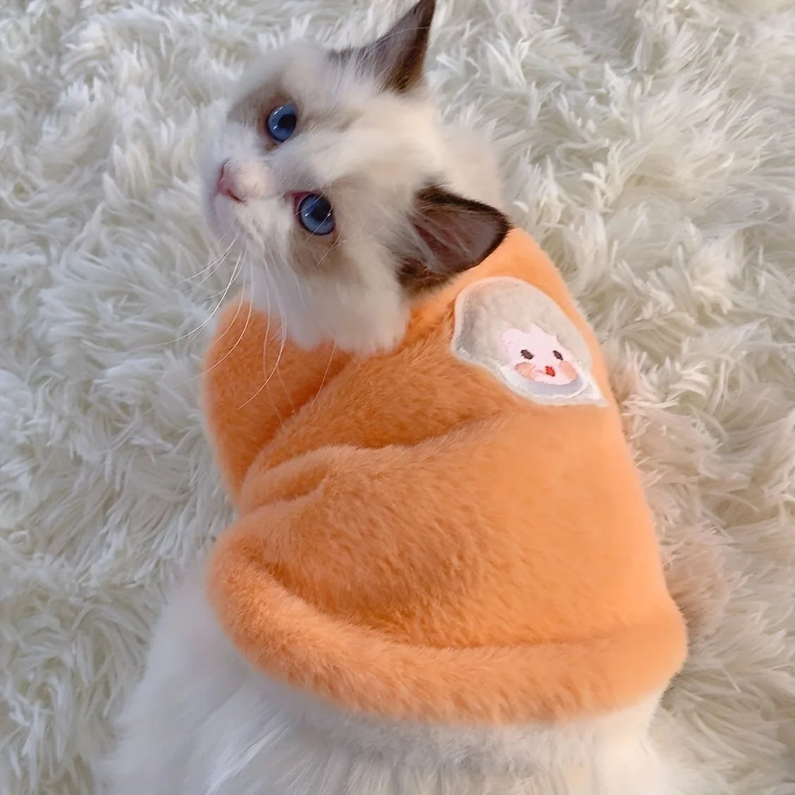 Warm Pet Sweater Vest for Cats & Small Dogs – Kitten Clothes, Winter Pet Apparel