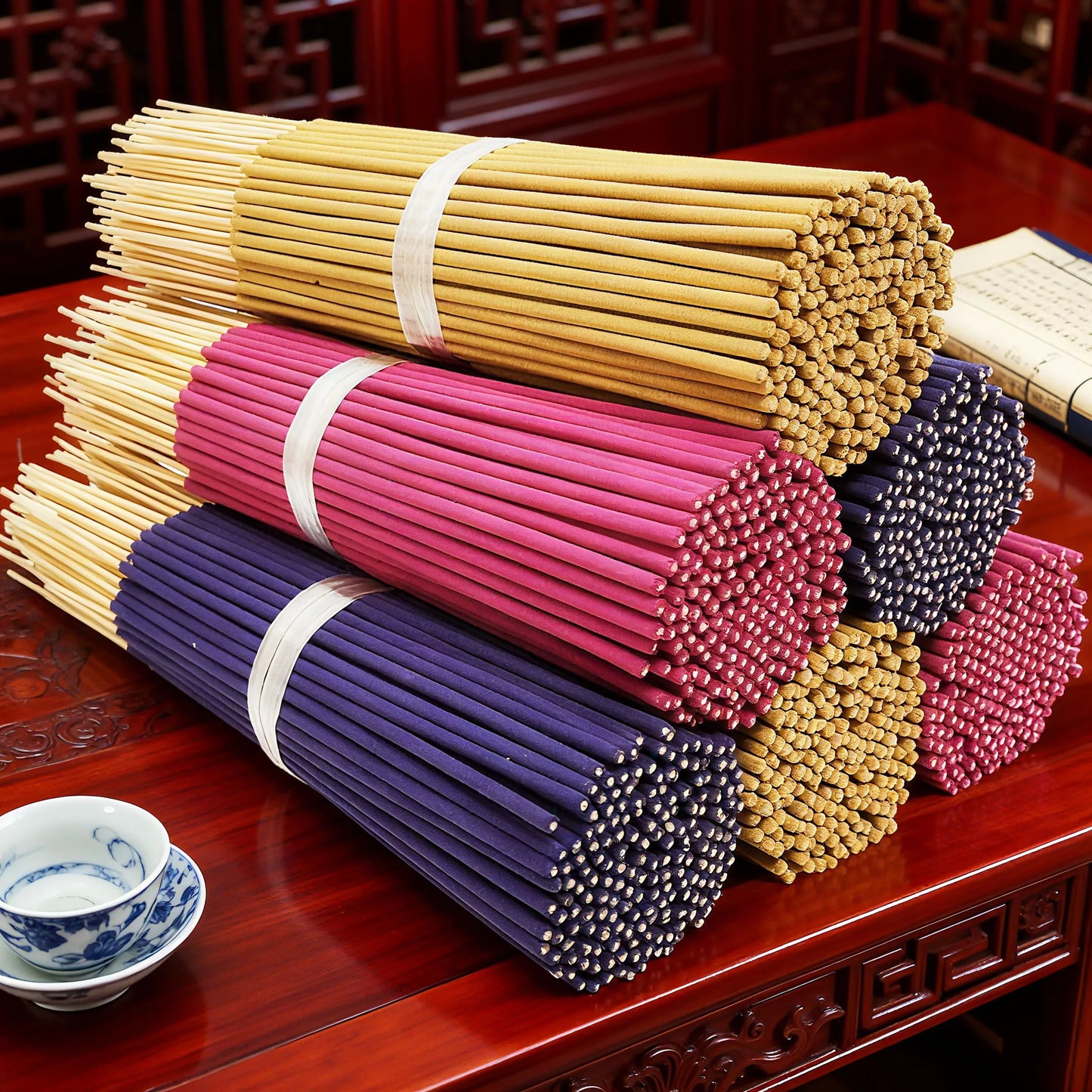 280-Pack Incense Sticks — 14-Set Assorted Scents: Lavender, Jasmine, Rose, Sandalwood, White Sage, Dragon's Blood — Long-Lasting Home & Meditation Aromatherapy