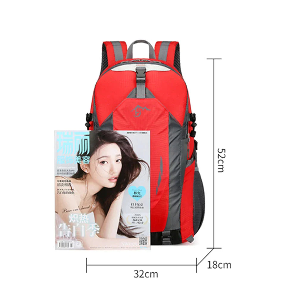 840D Polyester Camping Backpack – Water-Repellent Breathable Large-Capacity Travel, Fishing & Trekking Rucksack