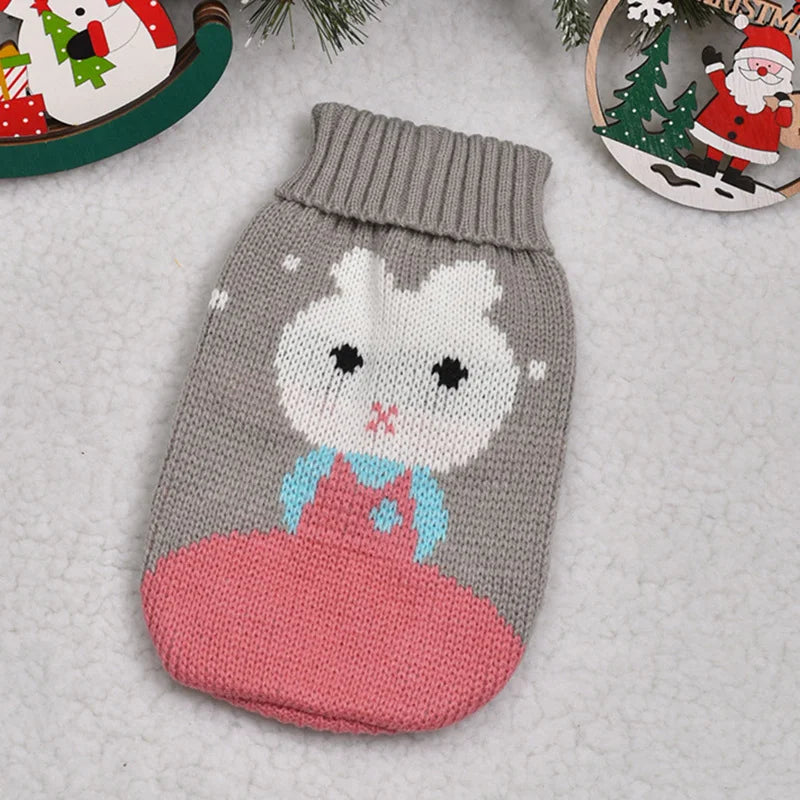 Cute Cartoon Cat Sweater Pullover – Warm Winter Knit Pet Coat for Cats & Small Breeds