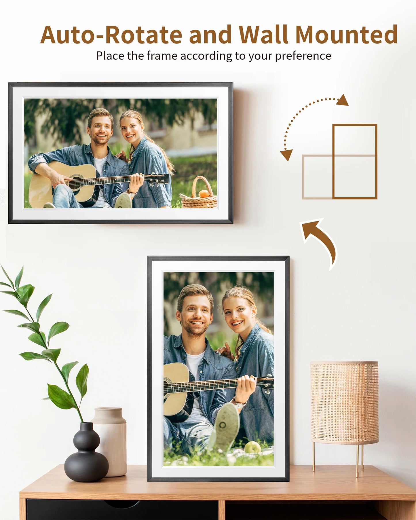15.6-inch (39.6 cm) WiFi Smart Digital Photo Frame 1920x1080 Full HD IPS Touchscreen, 32GB Storage