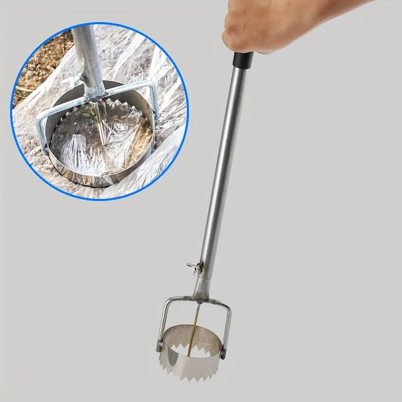 Durable Metal Greenhouse Film Puncher - Plastic Film Puncture Tool for Garden & Greenhouse Maintenance