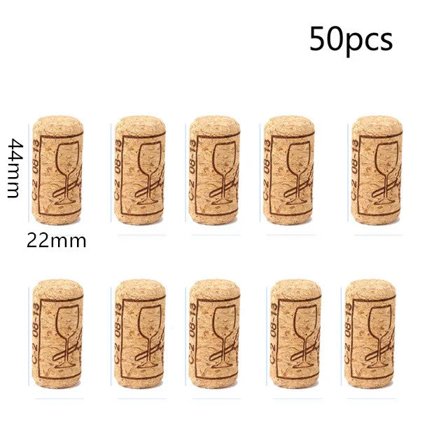 50/100 Pack Natural Cork Wine Bottle Stoppers – Reusable Sealing Corks for Wine Bottles, Bar & Kitchen Accessories