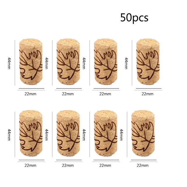 50/100 Pack Natural Cork Wine Bottle Stoppers – Reusable Sealing Corks for Wine Bottles, Bar & Kitchen Accessories
