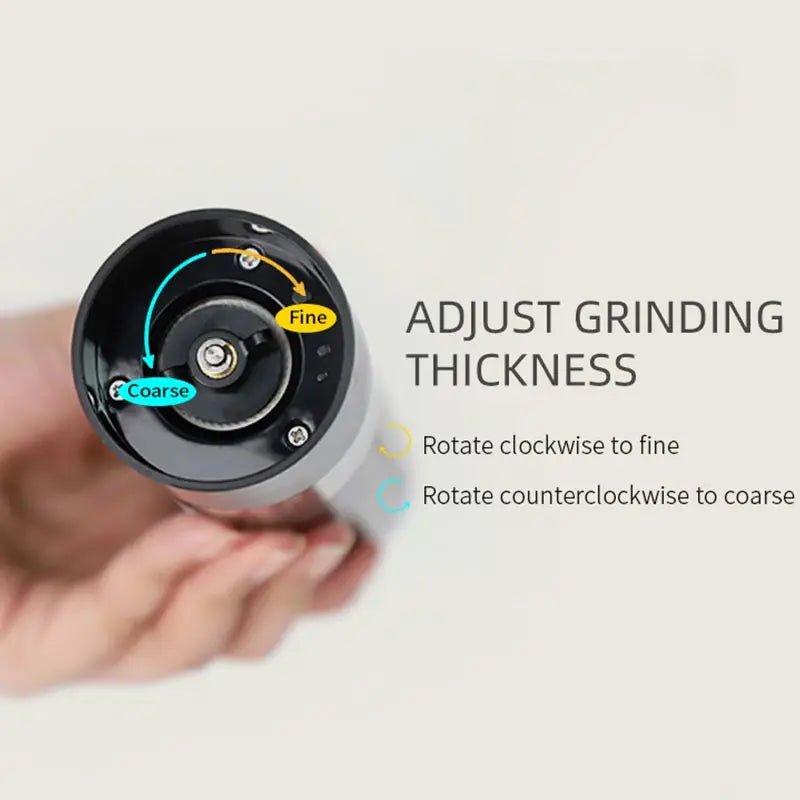 USB Rechargeable Electric Pepper Grinder and Salt Mill with Dual Chambers and Charging Base