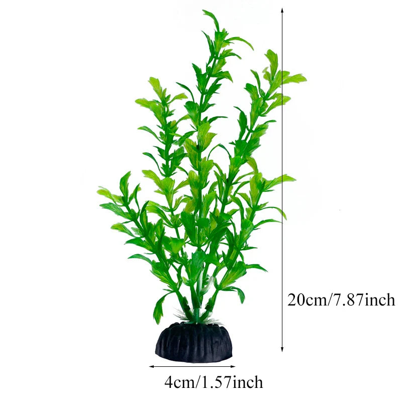 Artificial Aquarium Plants — Plastic Underwater Decorations for Fish Tanks, Realistic Aquarium Decor